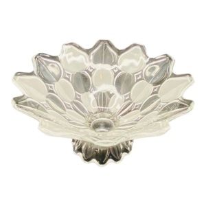 Crystal Industries TOSCANA Clear Frosted Glass Fruit Bowl